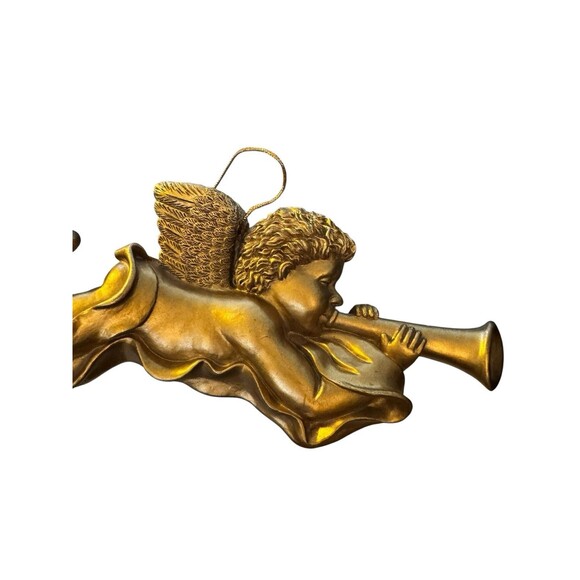 Vintage MCM Hollywood Regency Angel Cherub, Plaster Wall Ornament~13 Inch - Picture 5 of 7